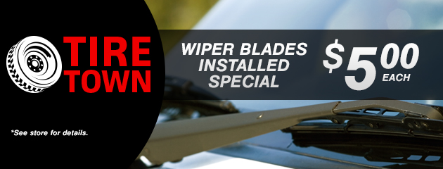 Wiper Blades Installed Special - $5.00 Each